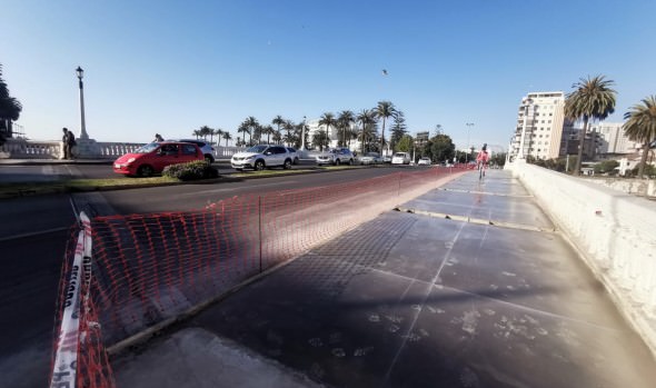 Municipio de Viña del Mar ejecuta reparación definitiva de aceras en puentes Casino y Ecuador