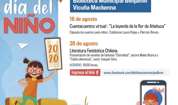 Municipio de Viña del Mar ofrece variada programación virtual para los niños en su día y durante todo el mes de agosto
