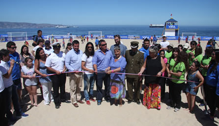 Alcaldesa Virginia Reginato dio el vamos a la Playa del Deporte 2013