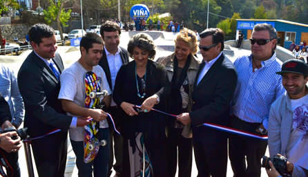 Moderno Skatepark  en Viña del Mar fue inaugurado por alcaldesa Virginia Reginato
