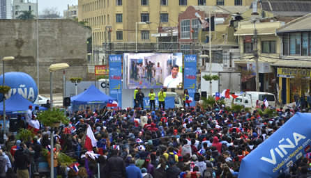 Municipalidad de Viña del Mar instalará  pantalla gigante para Chile-Brasil