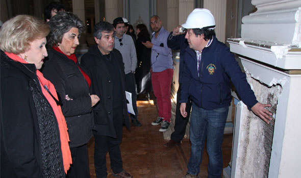 Alcaldesa Virginia Reginato valora trabajos de  restauración del Palacio Rioja