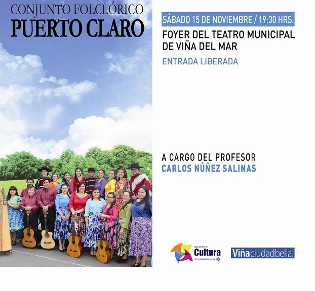 Municipalidad de Viña del Mar invita a concierto de Conjunto Folclórico Puerto Claro