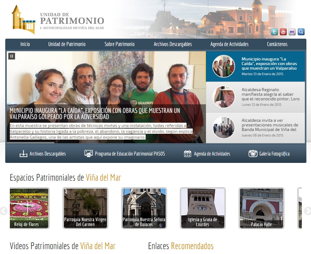 Creación de una nueva y completa página web sobre Patrimonio en Viña del Mar fue destacado por alcaldesa Virginia Reginato