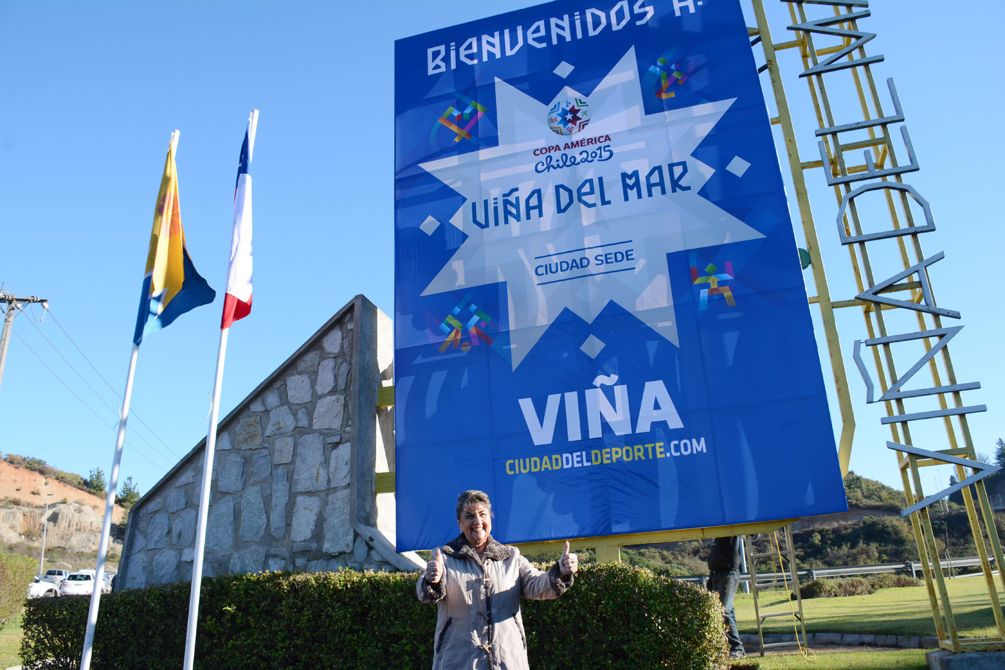 Viña del Mar se viste de Copa América y da la bienvenida con colorido cartel