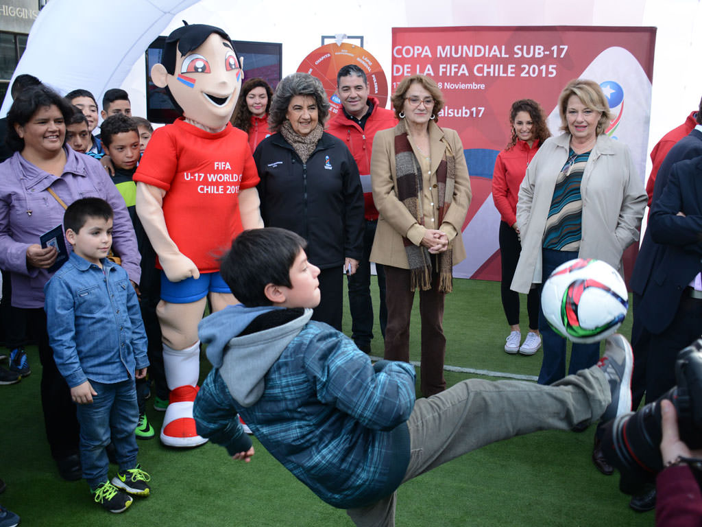 Alcaldesa Virginia Reginato, activacion mundial sub 17,