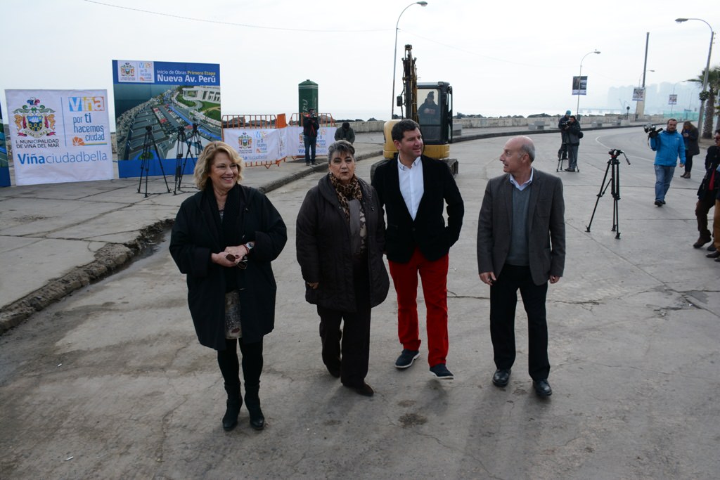 Remodelación de tradicional paseo de Av. Perú  en Viña del Mar dio inicio alcaldesa Virginia Reginato