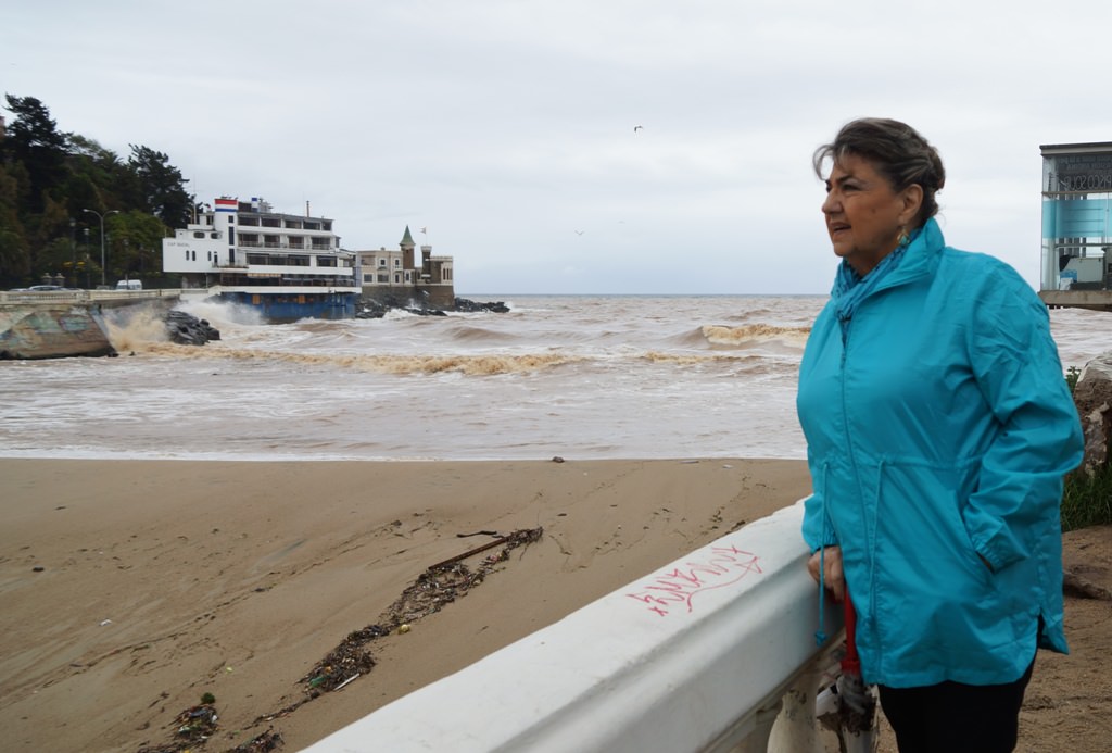 Viña del Mar aguanta sin mayores complicaciones intenso sistema frontal. informó alcaldesa Virginia Reginato