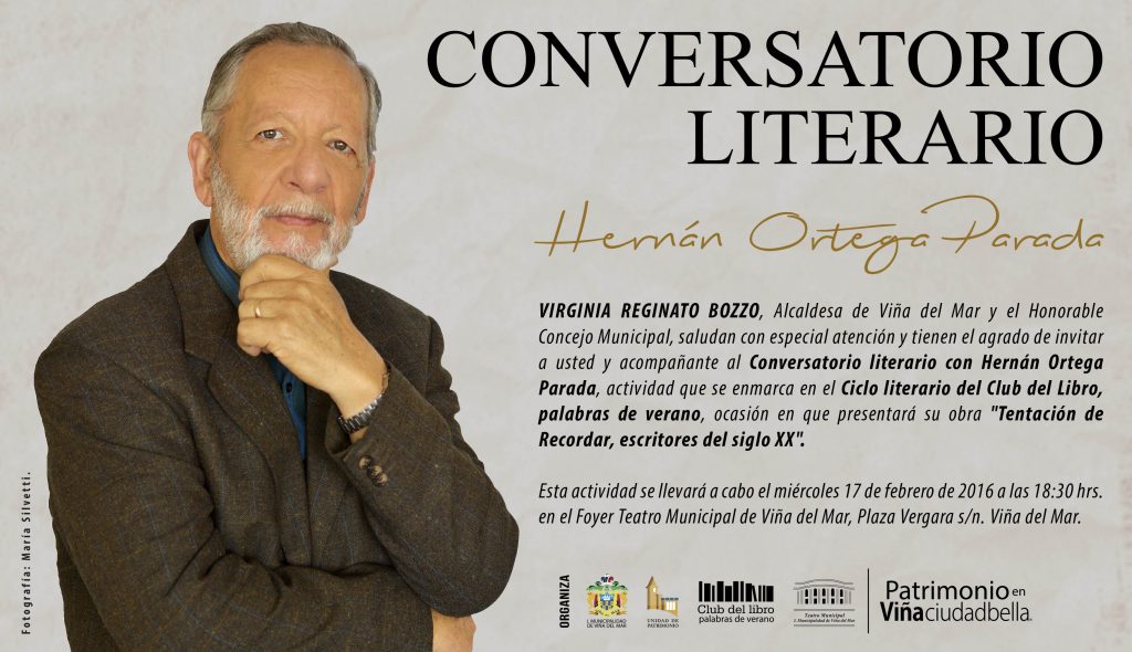 Imagen principal: Municipio de Viña del Mar invita a Conversatorio Literario en foyer del Teatro Municipal