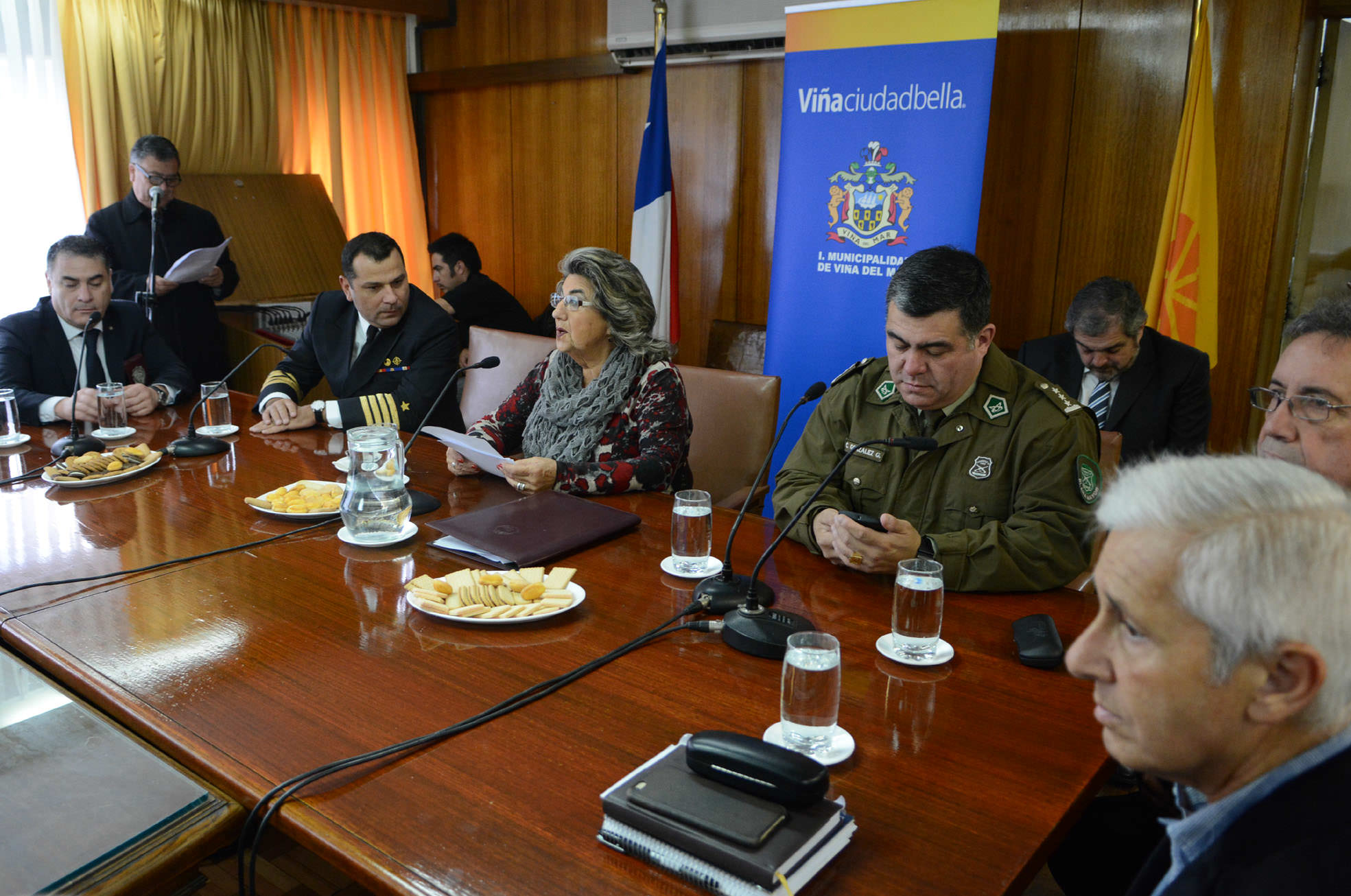 Municipio  de Viña del Mar, Armada, Carabineros y PDI renuevan compromiso de seguir trabajando para el desarrollo de actividades en la comuna