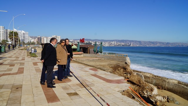 Municipio de Viña del Mar ejecutará obras de emergencia para reparar infraestructura en el borde costero