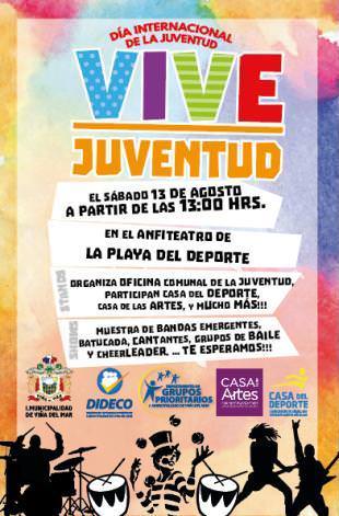 Municipio de Viña del Mar invita a celebrar Día internacional de la juventud con evento artístico