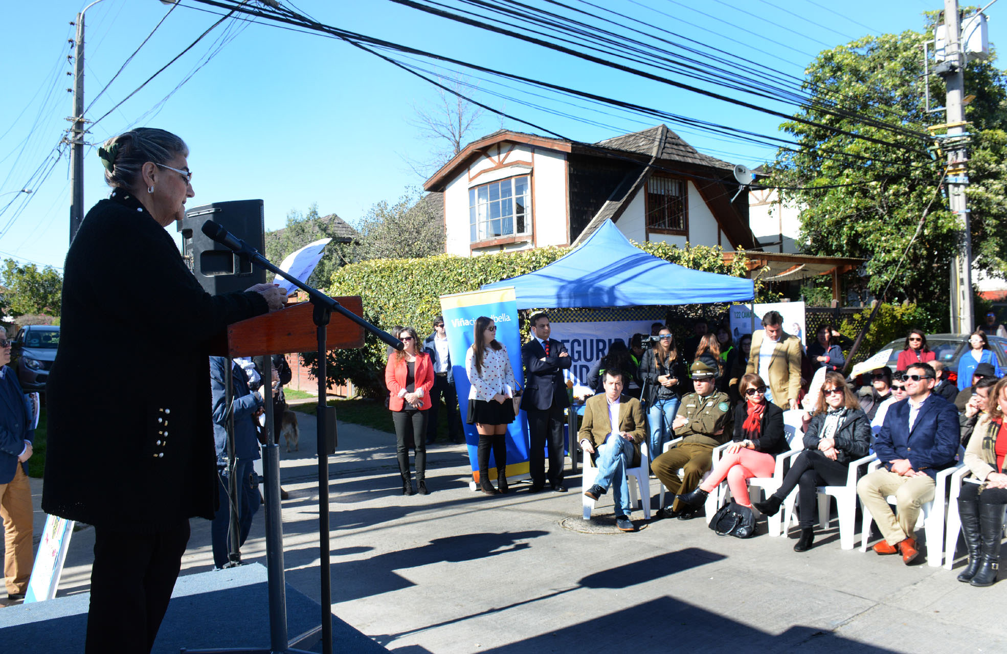 Vecinos de Chorrillos prueban alarmas comunitarias instaladas con Fondos concursable del  municipio de Viña del Mar
