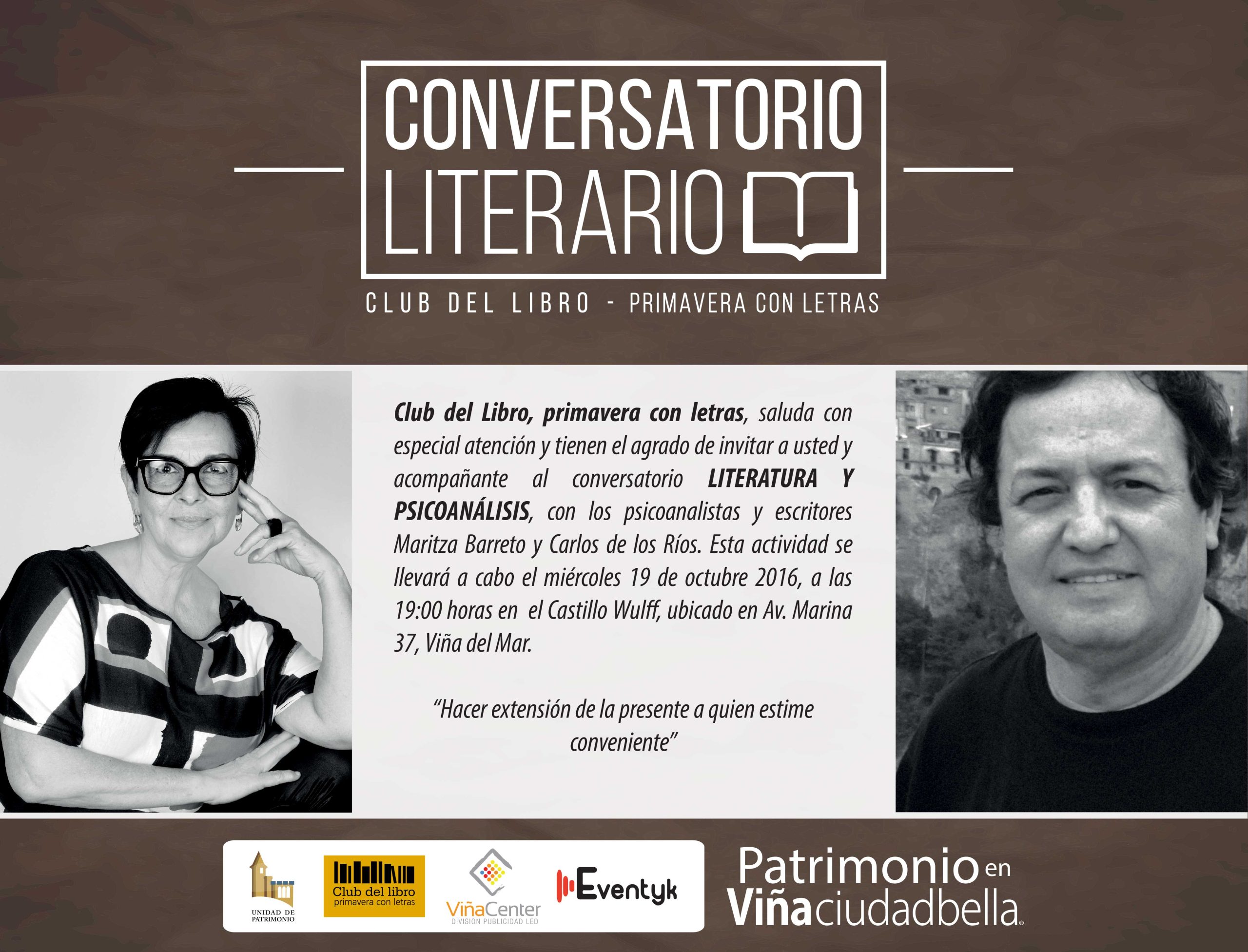 Municipalidad de Viña del Mar invita a conversatorio sobre  Psicoanálisis y Literatura