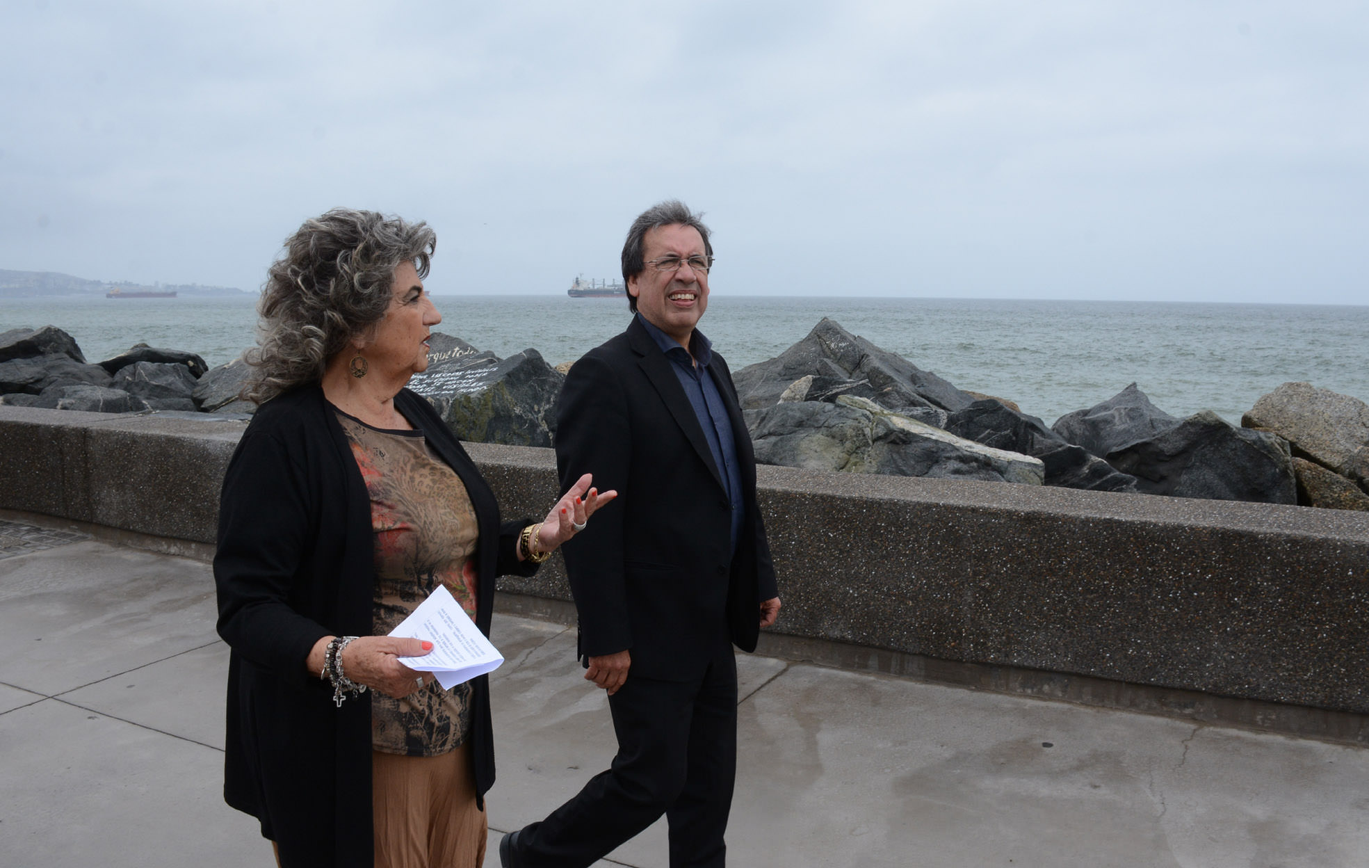 Llamado a no exponerse en el borde costero por marejadas realizo alcaldesa Virginia Reginato