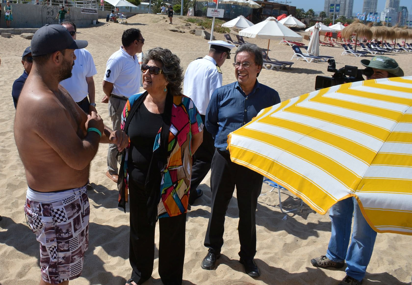 Alcaldesa Virginia Reginato, inspección playas