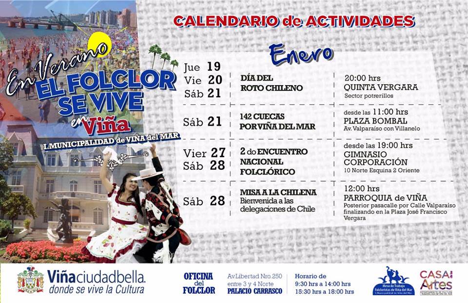 Con variados eventos, el Folclor se vive en Viña durante el verano