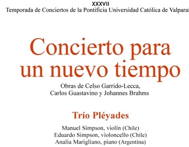 Municipalidad de Viña del Mar y PUCV  invita a presentación  de Trío Pléyades