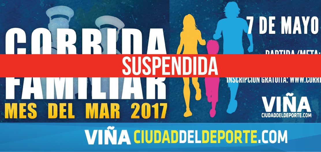 Municipalidad de Viña del Mar informa de suspensión de  Corrida Familiar  Mes del Mar