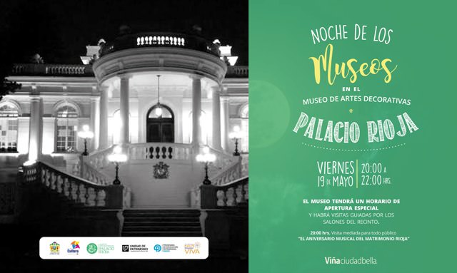 Municipalidad de Viñadel Mar adhiere  a la celebración del Día de los Museos con actividad nocturna en Palacio Rioja