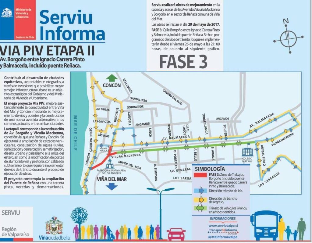 Imagen principal: Municipalidad de Viña del Mar informa cambios en el tránsito por ampliación de puente Reñaca