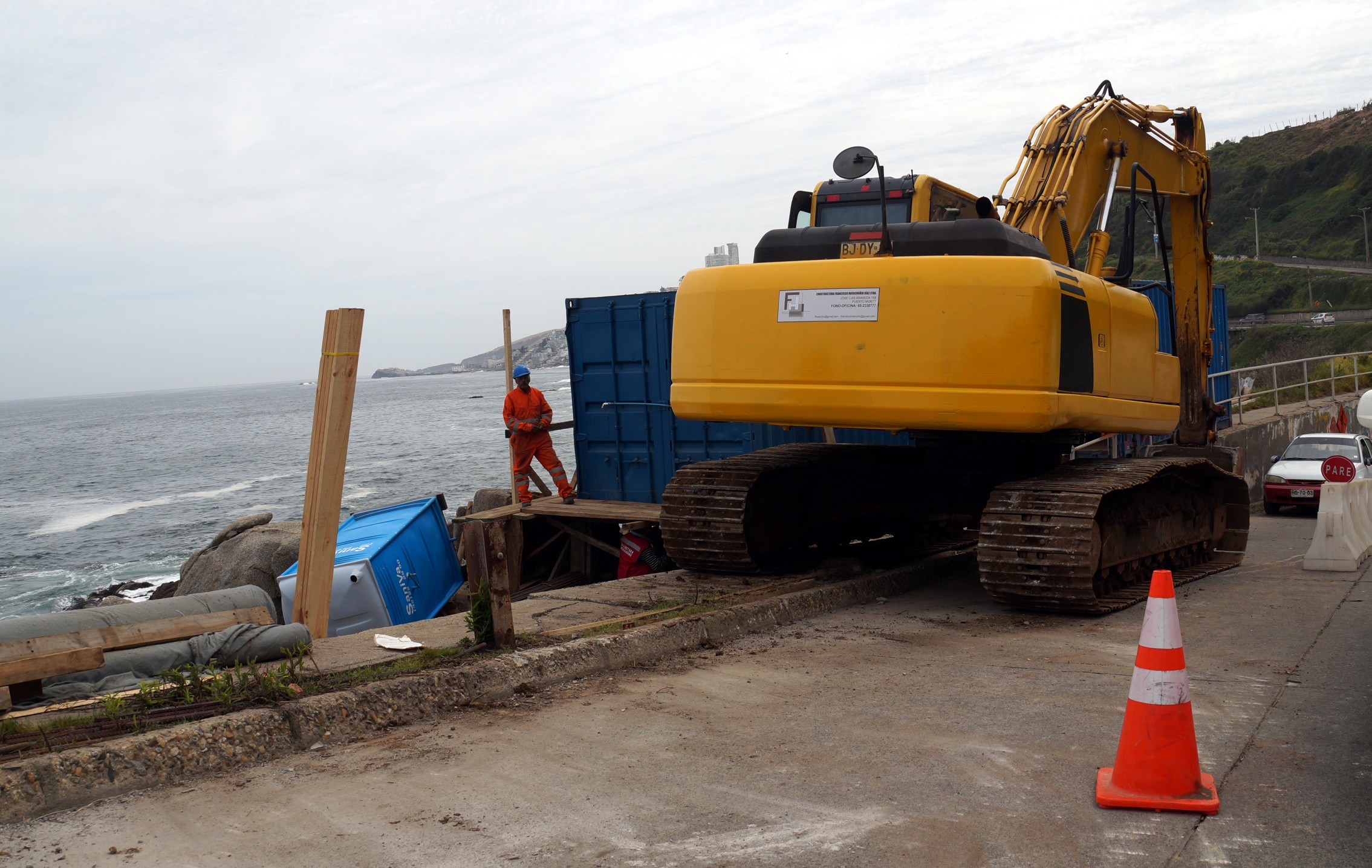 Municipio de Viña del Mar valora avance de reparación en socavón de Playa Las Cañitas