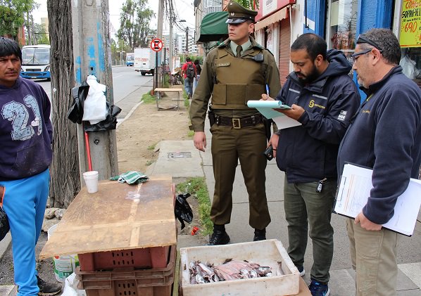 Municipio de Viña del Mar  y Gobernación provincial realizaron operativo de fiscalización al comercio ambulante ilegal