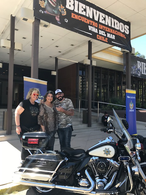 Motoqueros Harley Davidson que realizan su encuentro continental en Viña del Mar, fueron recibidos por alcaldesa Virginia Reginato