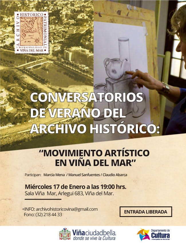 CONVERSATORIO DE VERANO ABORDA LOS MOVIMIENTOS ARTÍSTICOS SURGIDOS EN VIÑA DEL MAR