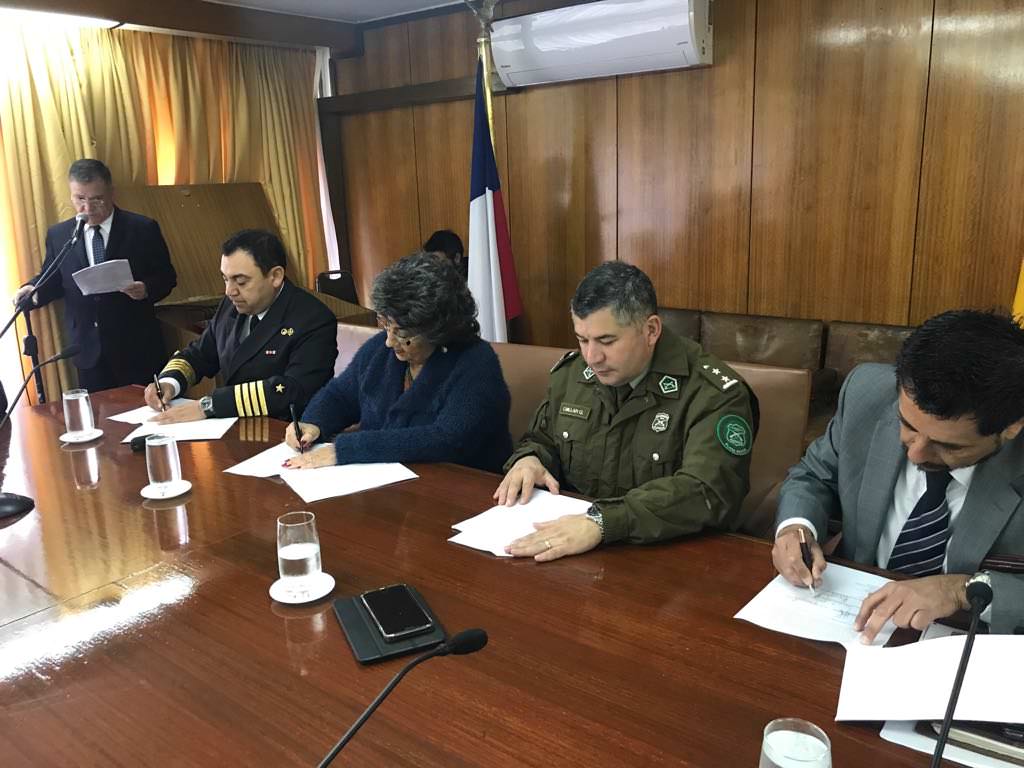 Municipio de Viña del Mar, Armada, Carabineros y PDI renuevan trabajo de cooperación para control de actividades