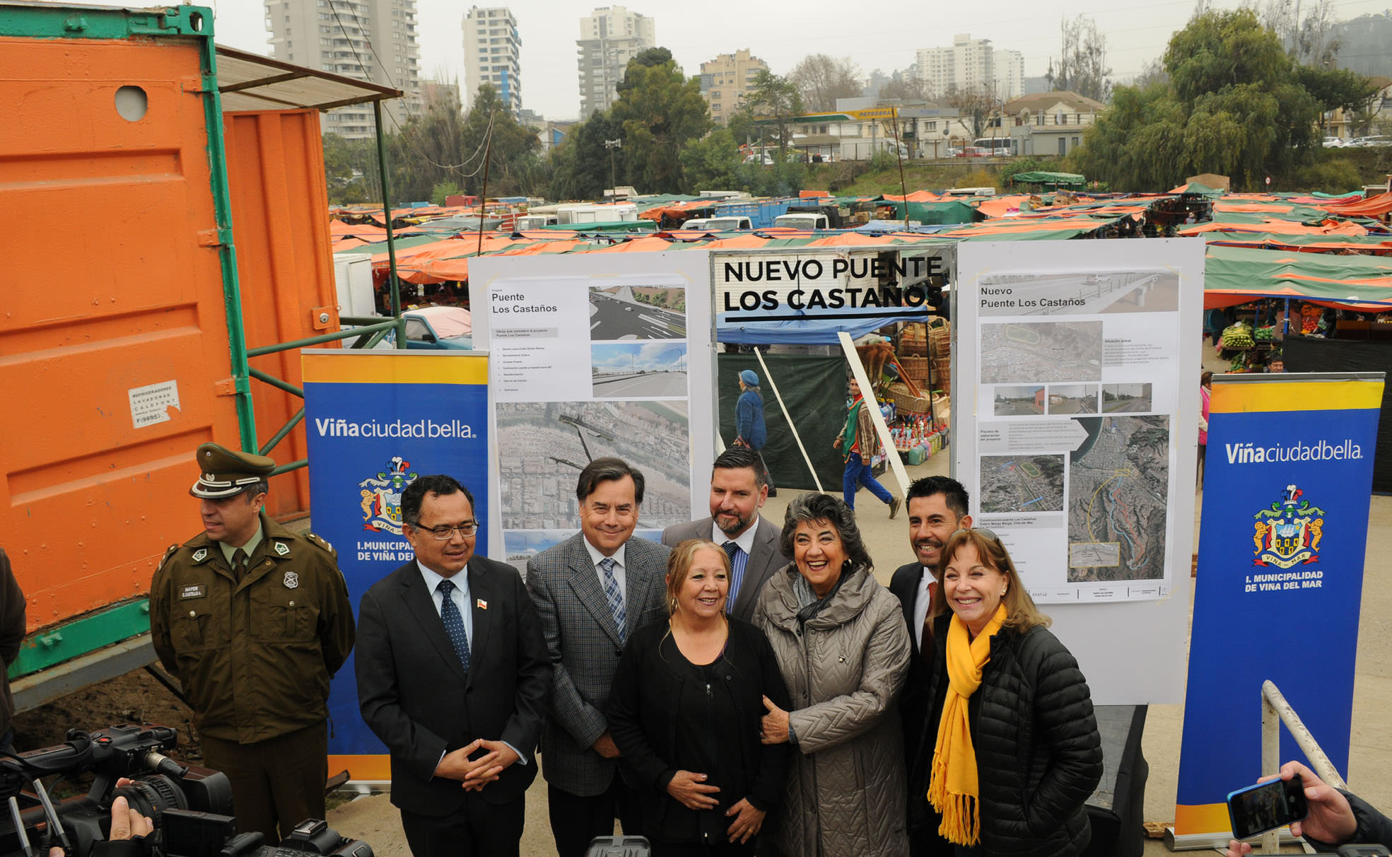 Alcaldesa Virginia Reginato destaca construcción de nuevo puente Los Castaños