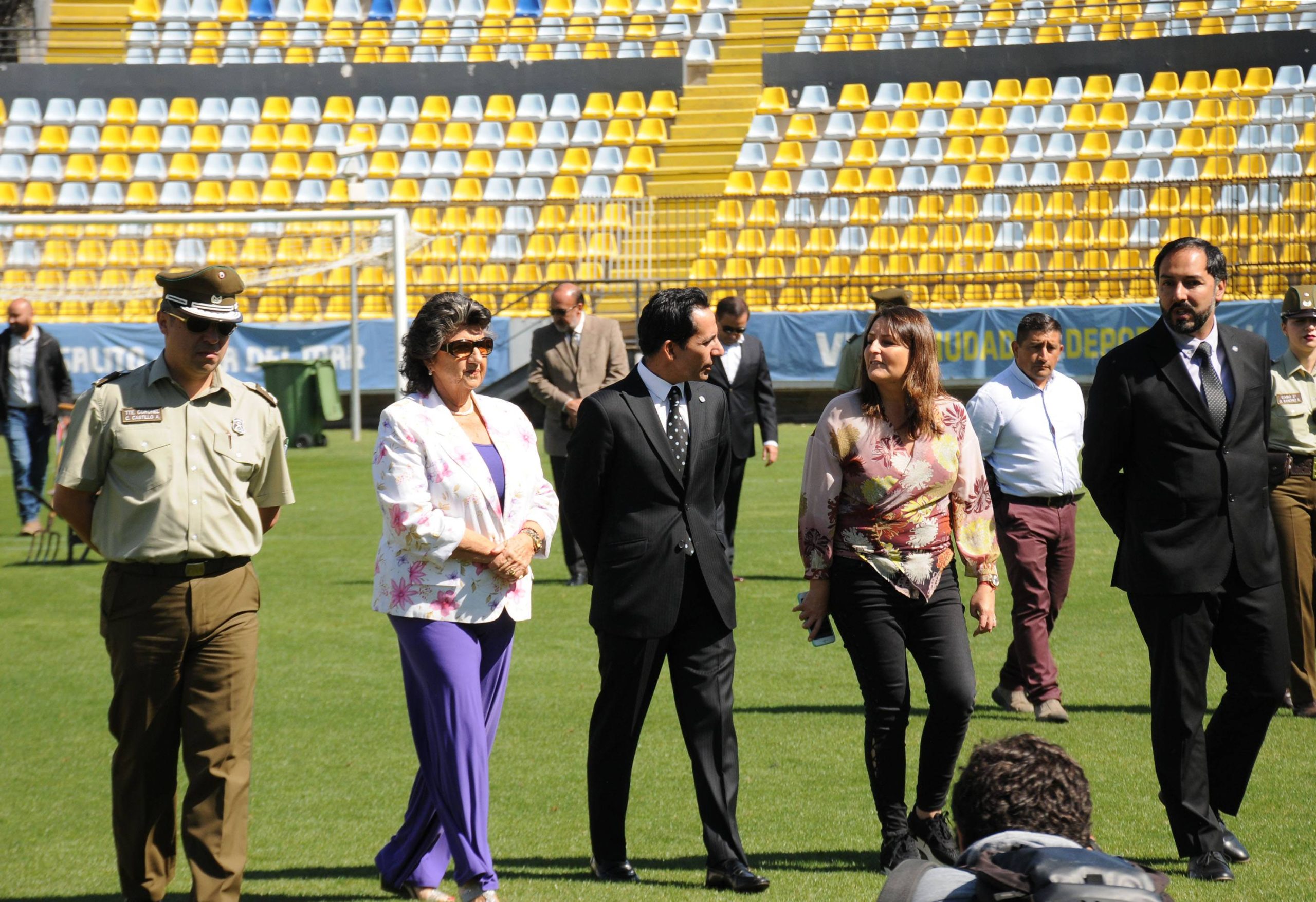 Autoridades inspeccionaron estadio Sausalito ante final de la Súper Copa de Chile 2019