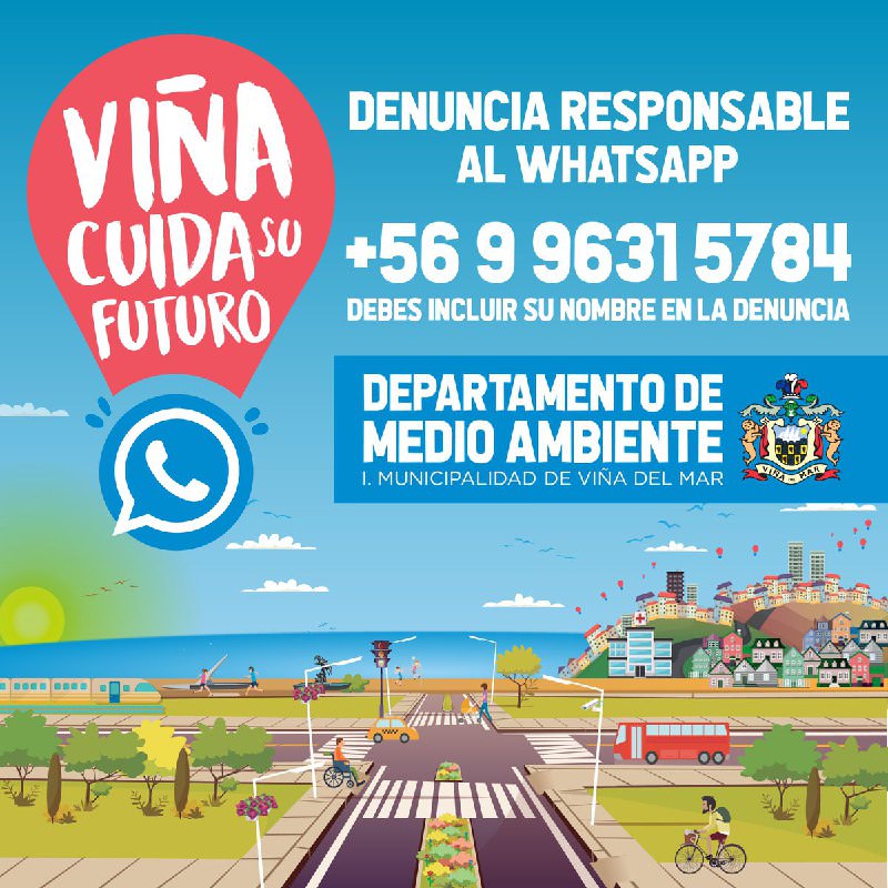 Municipio de Viña del Mar implementa whatsapp para denunciar ilícitos medioambientales
