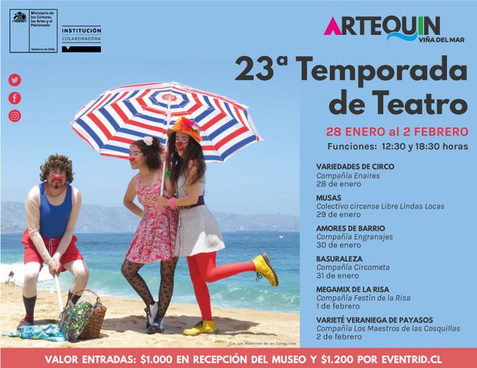 Municipio de Viña del Mar invita a la 23ª temporada de teatro del Museo Artequin