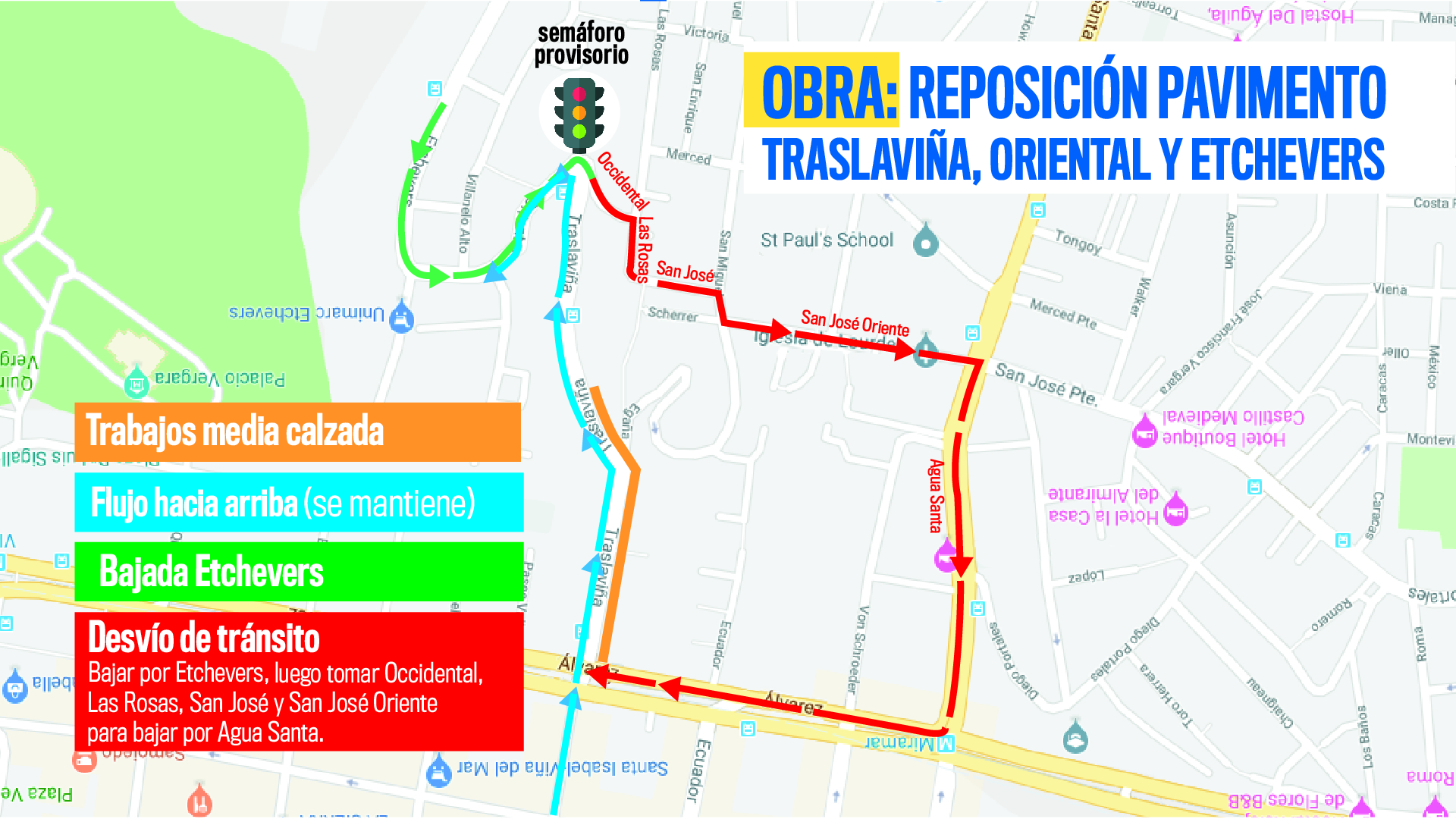 Municipio inicia mejoramiento de circuito vial de calles Traslaviña y Etchevers Alto