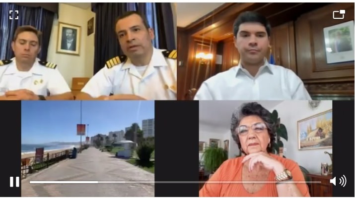 A través de aplicación para teletrabajo alcaldesa Virginia Reginato evaluó medidas de retorno de visitantes con ministro de Bienes Nacionales