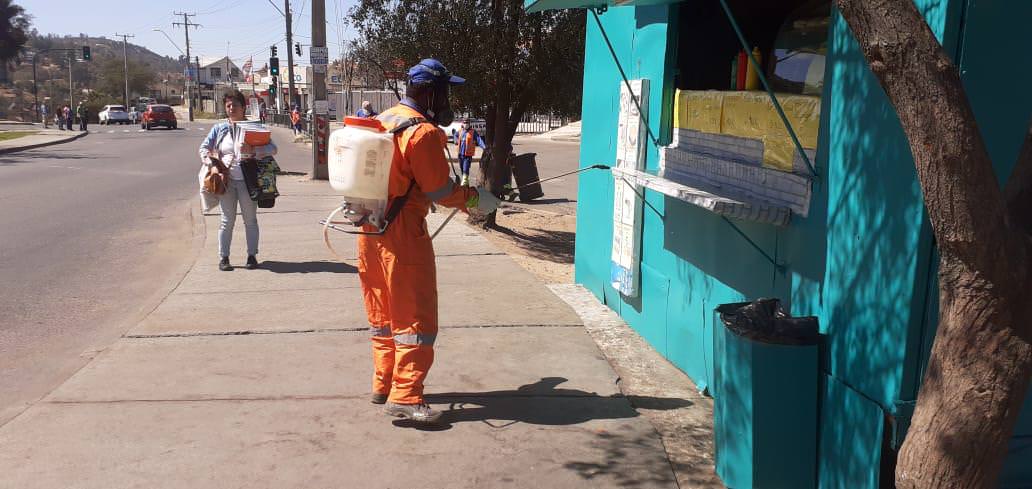 Municipio de Viña del Mar refuerza labores de sanitización en la ciudad
