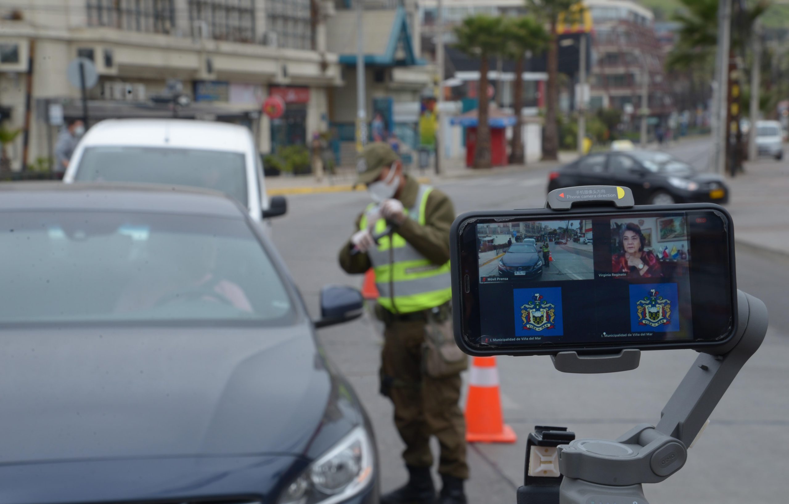 Alcaldesa Virginia Reginato y prefecto de carabineros supervisaron a distancia control de segunda vivienda en Viña del Mar