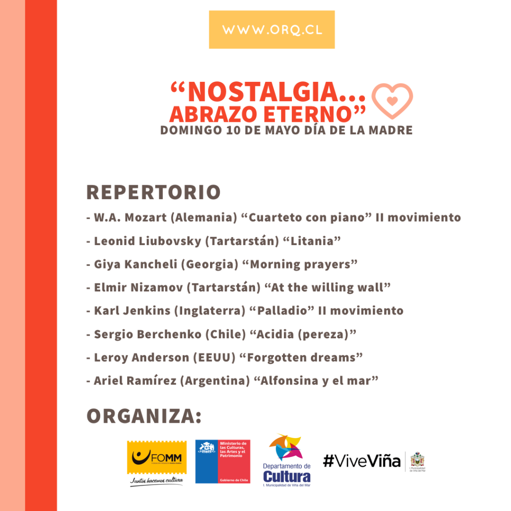 Imagen principal: Municipalidad de Viña del Mar invita a concierto on line de orquesta Marga Marga para celebrar el Día de la madre