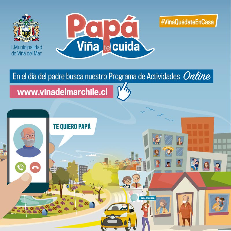 Municipio de Viña del Mar invita a celebrar el día del Papá con actividades on line