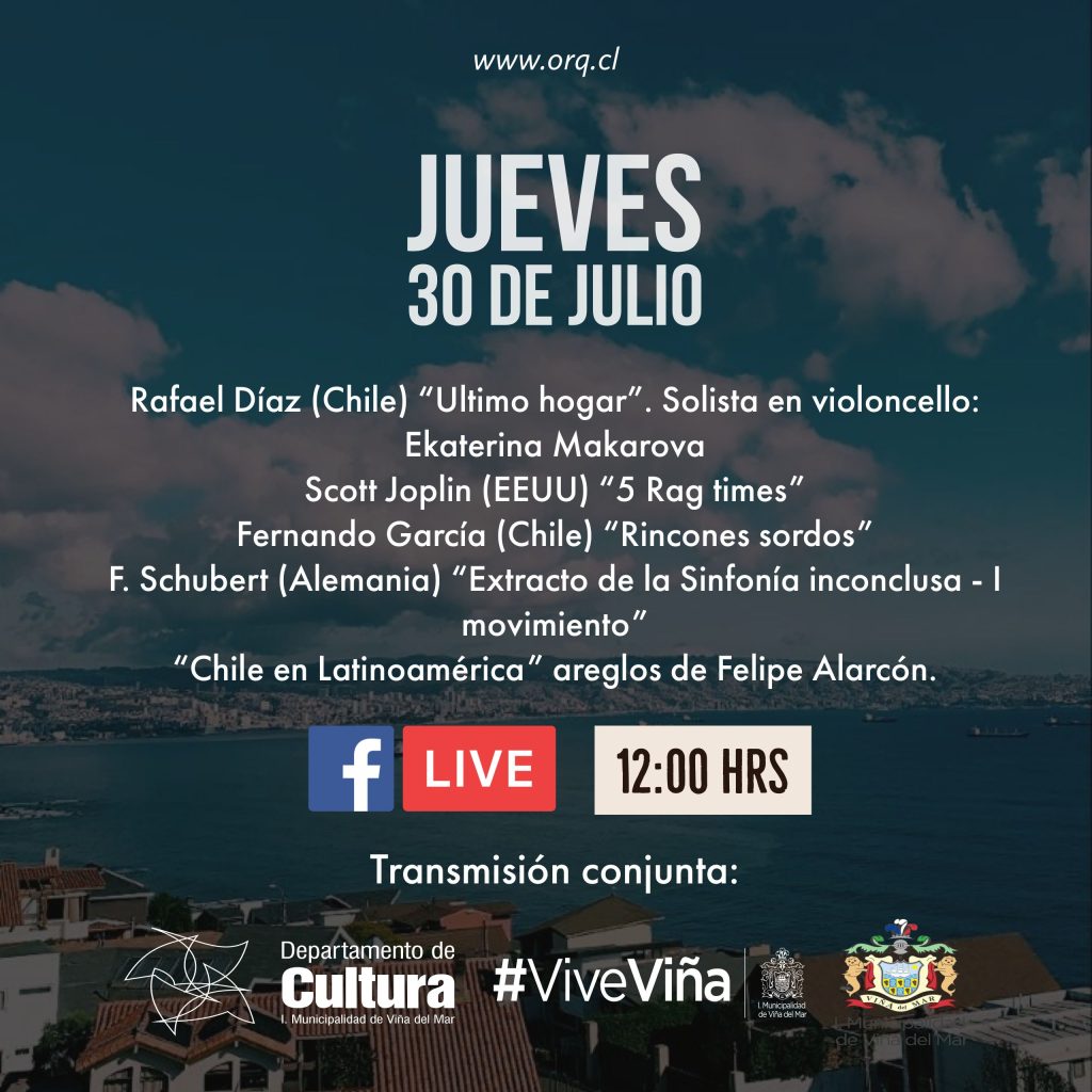 Imagen principal: Municipalidad de Viña del Mar invita a la transmisión de concierto de la Orquesta Marga Marga
