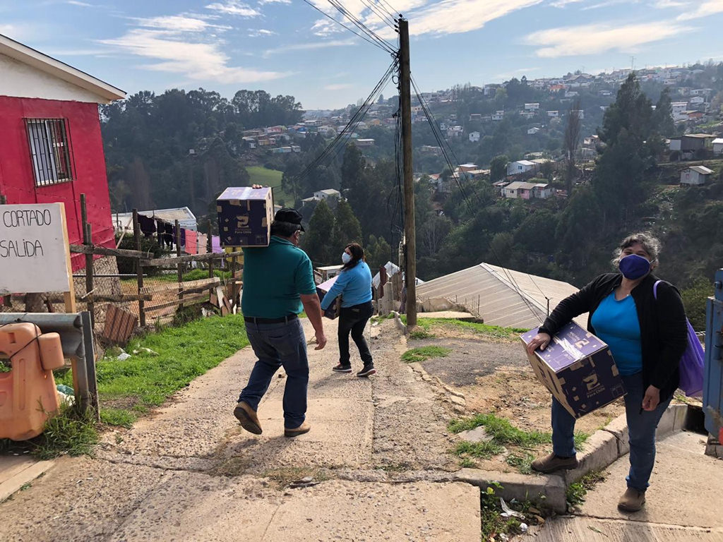 Apoyo social de entrega de cajas “Alimentos para Chile”
