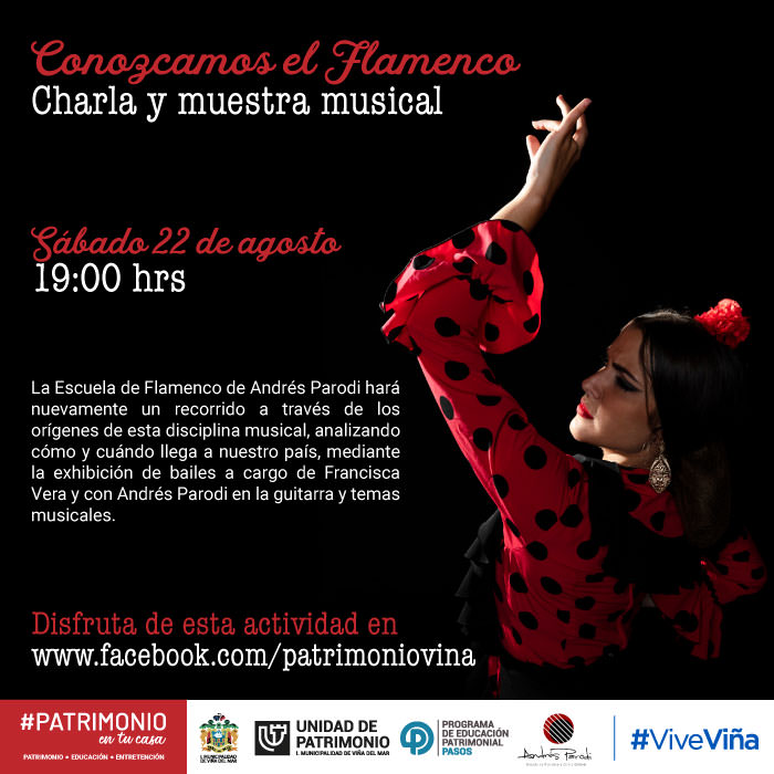 Municipalidad Viña del Mar invita a un conversatorio con expertos en flamenco con baile y música
