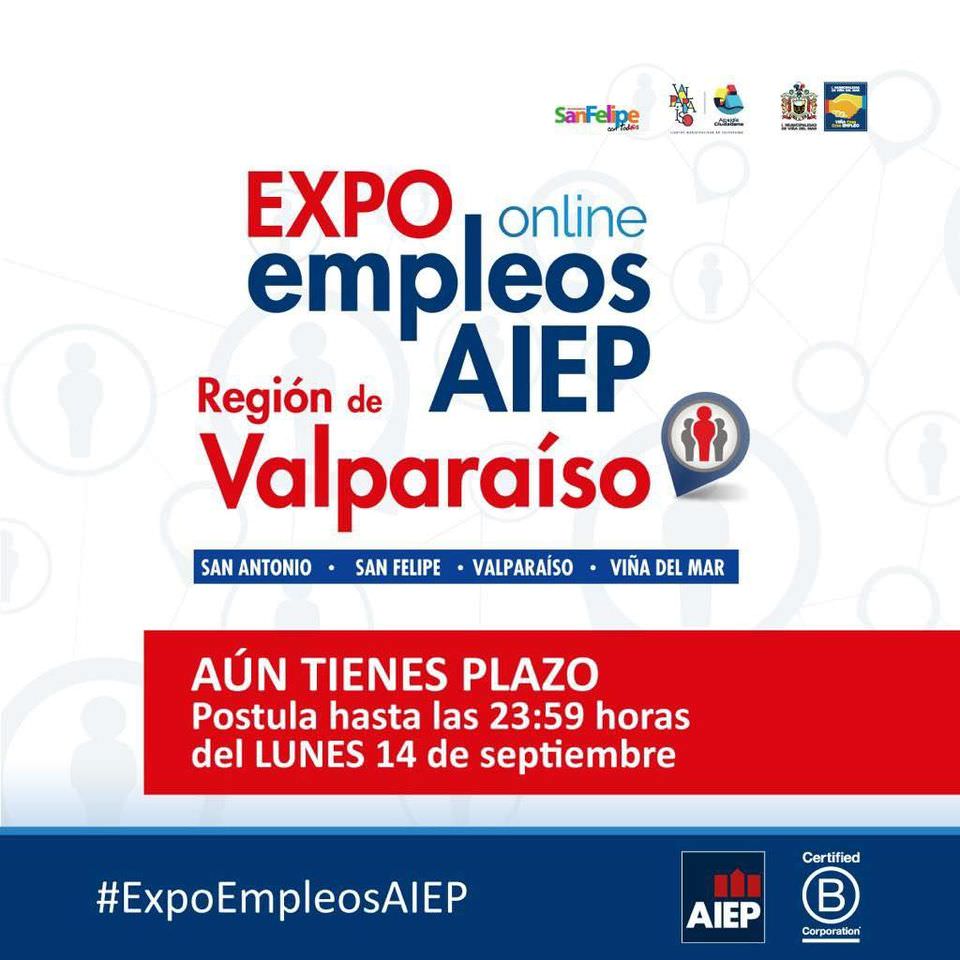 Mil vacantes laborales ofrece en Viña del Mar, 1ª Expo Empleos AIEP, versión on line