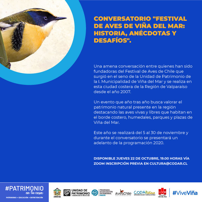 La historia, las anécdotas y los desafíos del Festival de Aves de Viña del Mar tratará conversatorio