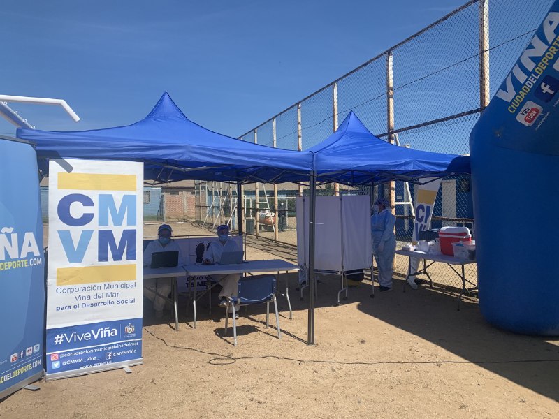 Municipio de Viña del Mar continúa realizando operativos de exámenes PCR para búsqueda activa de Covid 19