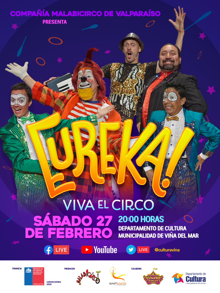 Imagen principal: Municipio de Viña del Mar invita a cierre del verano con espectáculo “Eureka Viva el Circo”