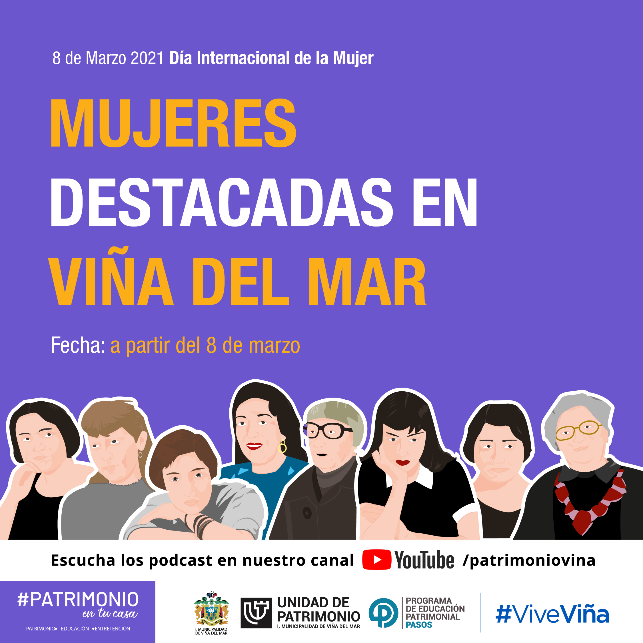 Viña del Mar destaca relevancia de la mujer en distintos ámbitos con láminas, charlas y podcasts
