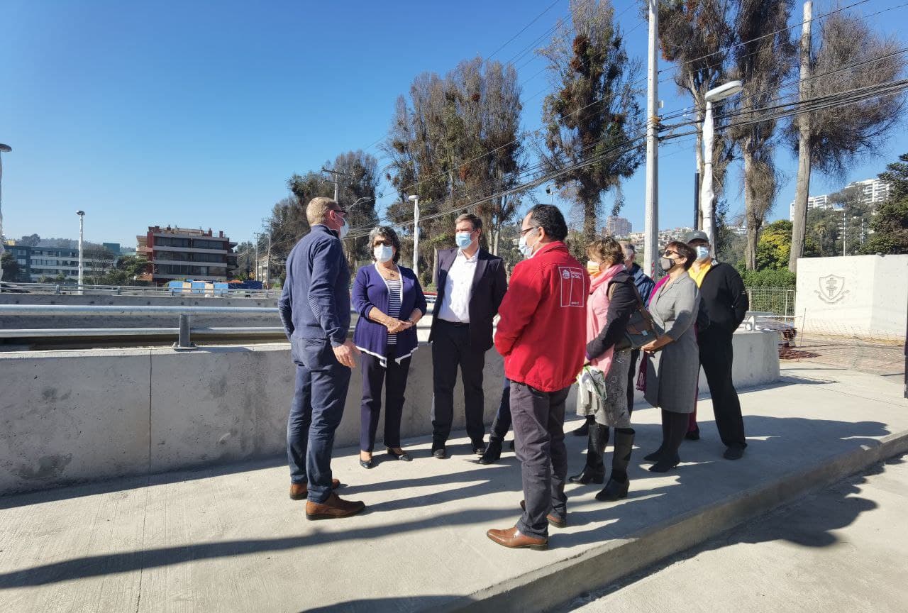 90% de avance registran puentes en Reñaca y se afinan detalles para su entrega