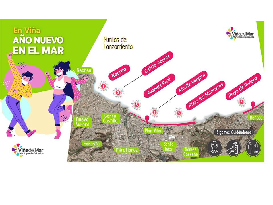 Municipio de Viña del Mar hace llamado a cuidar espacios públicos en celebración de Año Nuevo en el mar
